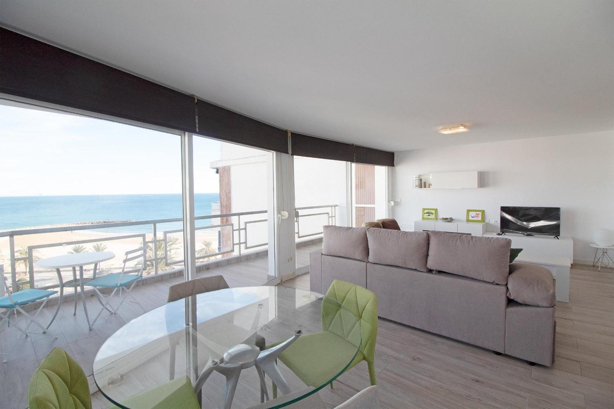 Global Properties, Apartamento Con Terraza E Increibles Vistas Al Mar Puerto de Sagunto Ngoại thất bức ảnh